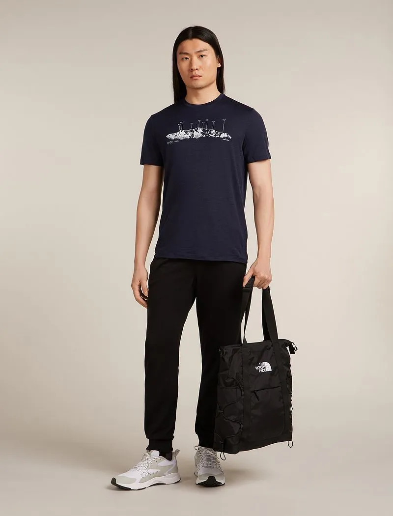 Icebreaker Merino 150 Tech Lite Short Sleeve T-Shirt The Peaks - Man - Midnight Navy - Size M sold by Icebreaker product image thumbnail 4