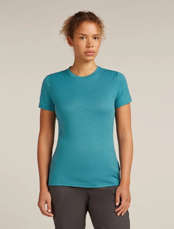 Icebreaker Merino 150 Tech Lite Short Sleeve T-Shirt - Woman - Topaz - Size M sold by Icebreaker
