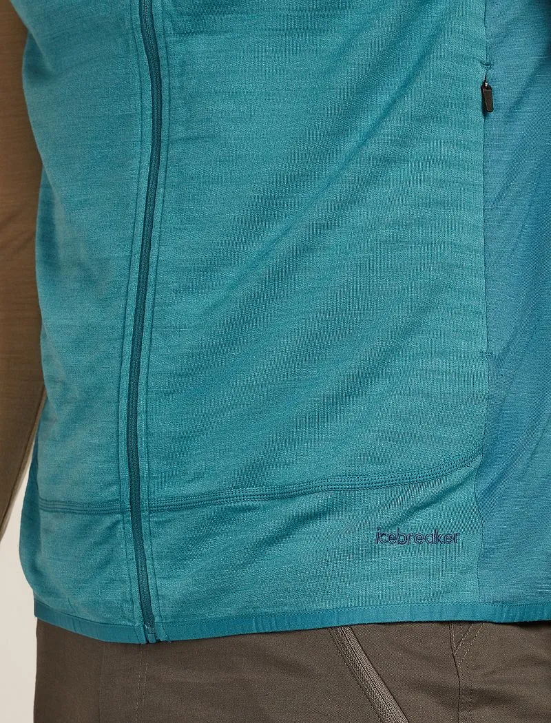 Icebreaker Merino Blend 300 RealFleece™ Descender Vest - Man - Topaz/atlantis - Size M sold by Icebreaker product image thumbnail 5