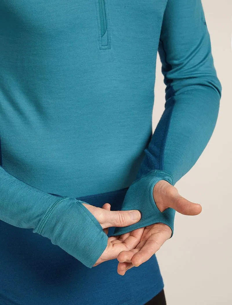 Icebreaker Merino 200 ZoneKnit™ Long Sleeve Half Zip Thermal Top - Man - Atlantis/topaz - Size XXL sold by Icebreaker product image thumbnail 5