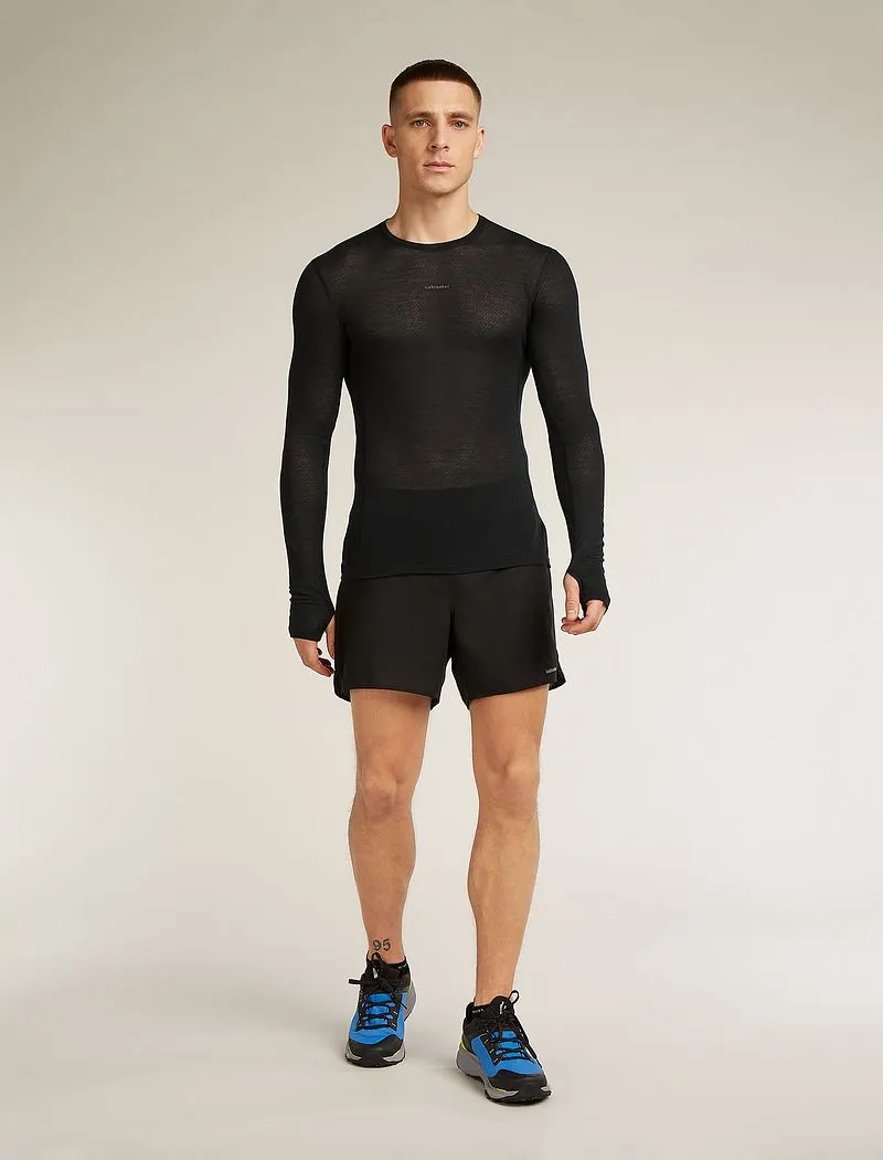 Icebreaker Merino Blend 75 Cool-Lite™ Featherlight™ Long Sleeve Crew Thermal Top - Man - Black - Size M sold by Icebreaker product image thumbnail 3