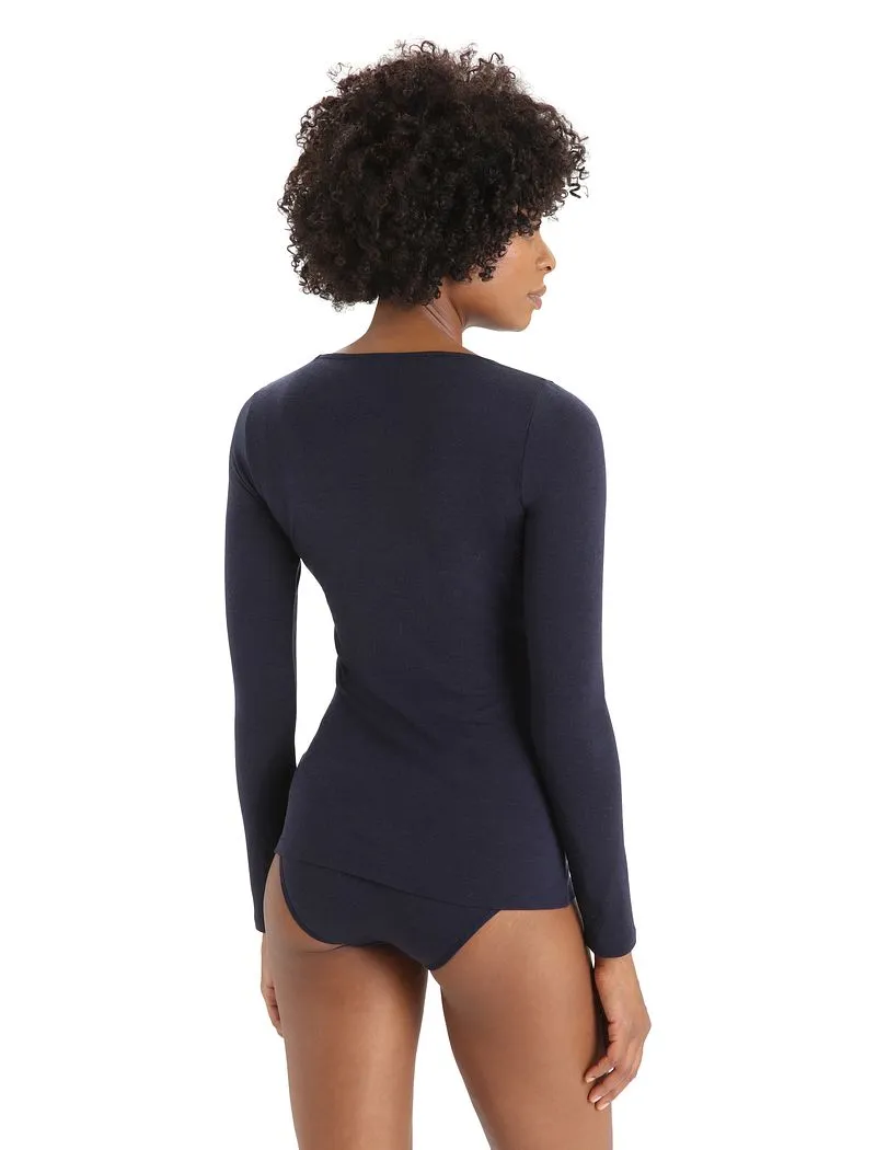 Icebreaker Merino 150 Siren Long Sleeve Sweetheart Top - Woman - Midnight Navy - Size M sold by Icebreaker product image thumbnail 2