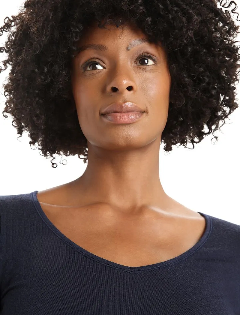 Icebreaker Merino 150 Siren Long Sleeve Sweetheart Top - Woman - Midnight Navy - Size M sold by Icebreaker product image thumbnail 4