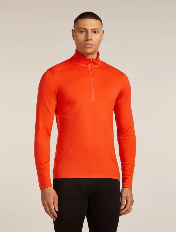 Icebreaker Merino 200 Oasis Long Sleeve Half Zip Thermal Top - Man - Fervid - Size XL sold by Icebreaker