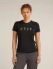 Icebreaker Merino 150 Tech Lite Short Sleeve T-Shirt Snow Day - Woman - Black - Size XL sold by Icebreaker