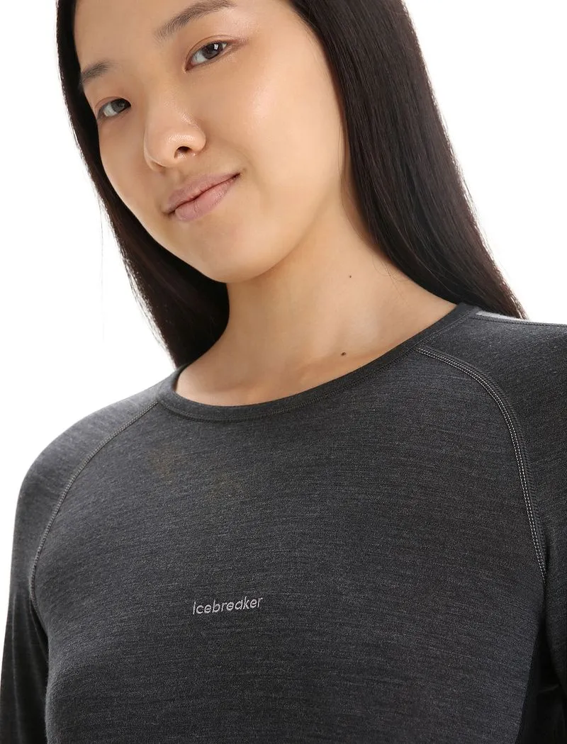 Icebreaker 125 ZoneKnit™ Long Sleeve Crew Thermal Top - Woman - Jet Heather/black - Size XL sold by Icebreaker product image thumbnail 4