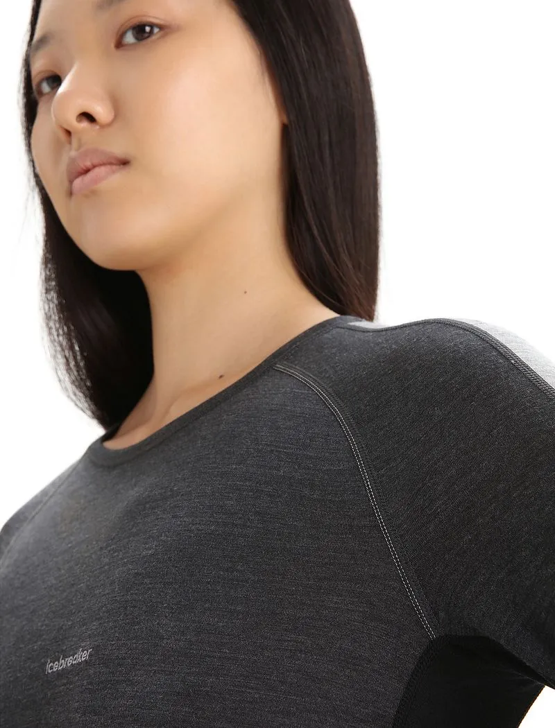 Icebreaker 125 ZoneKnit™ Long Sleeve Crew Thermal Top - Woman - Jet Heather/black - Size XL sold by Icebreaker product image thumbnail 5