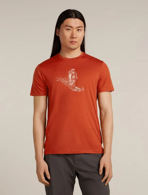 Icebreaker Merino 150 Tech Lite Short Sleeve T-Shirt Skiing Yeti - Man - Agate - Size M sold by Icebreaker