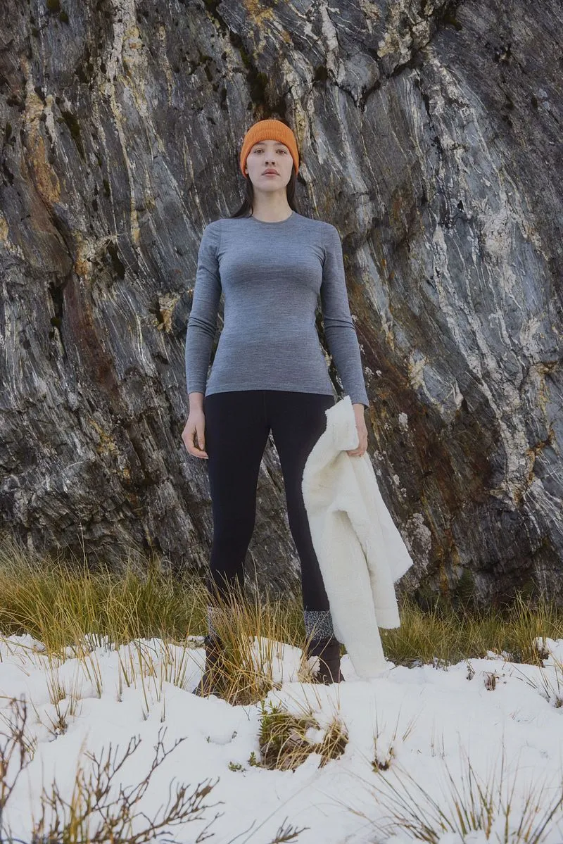 Icebreaker Merino 200 Oasis Long Sleeve Crew Thermal Top - Woman - Gritstone Heather - Size XXXL sold by Icebreaker product image thumbnail 4