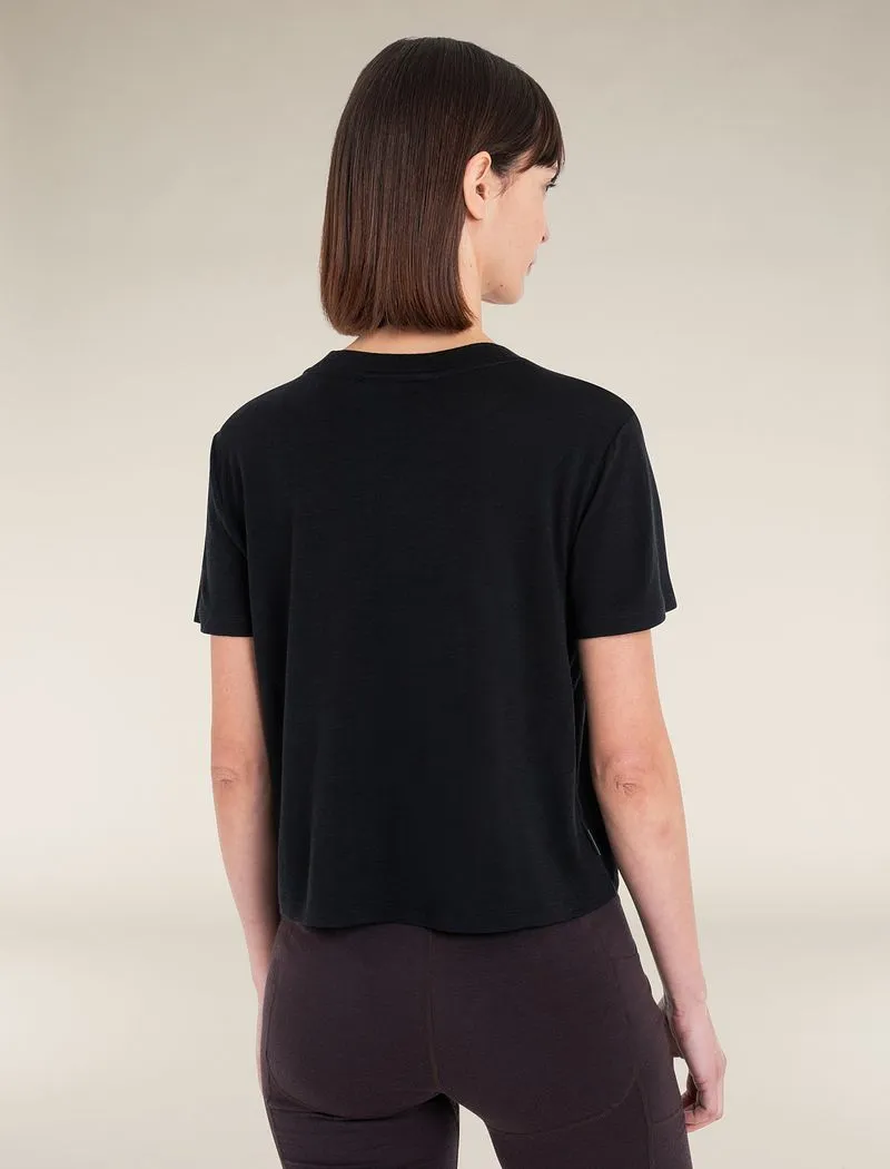 Icebreaker Merino 150 Tech Lite Short Sleeve Crop T-Shirt - Woman - Black - Size XS sold by Icebreaker product image thumbnail 2