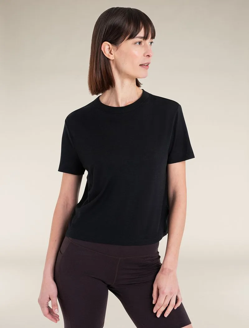 Icebreaker Merino 150 Tech Lite Short Sleeve Crop T-Shirt - Woman - Black - Size XS sold by Icebreaker product image thumbnail 4