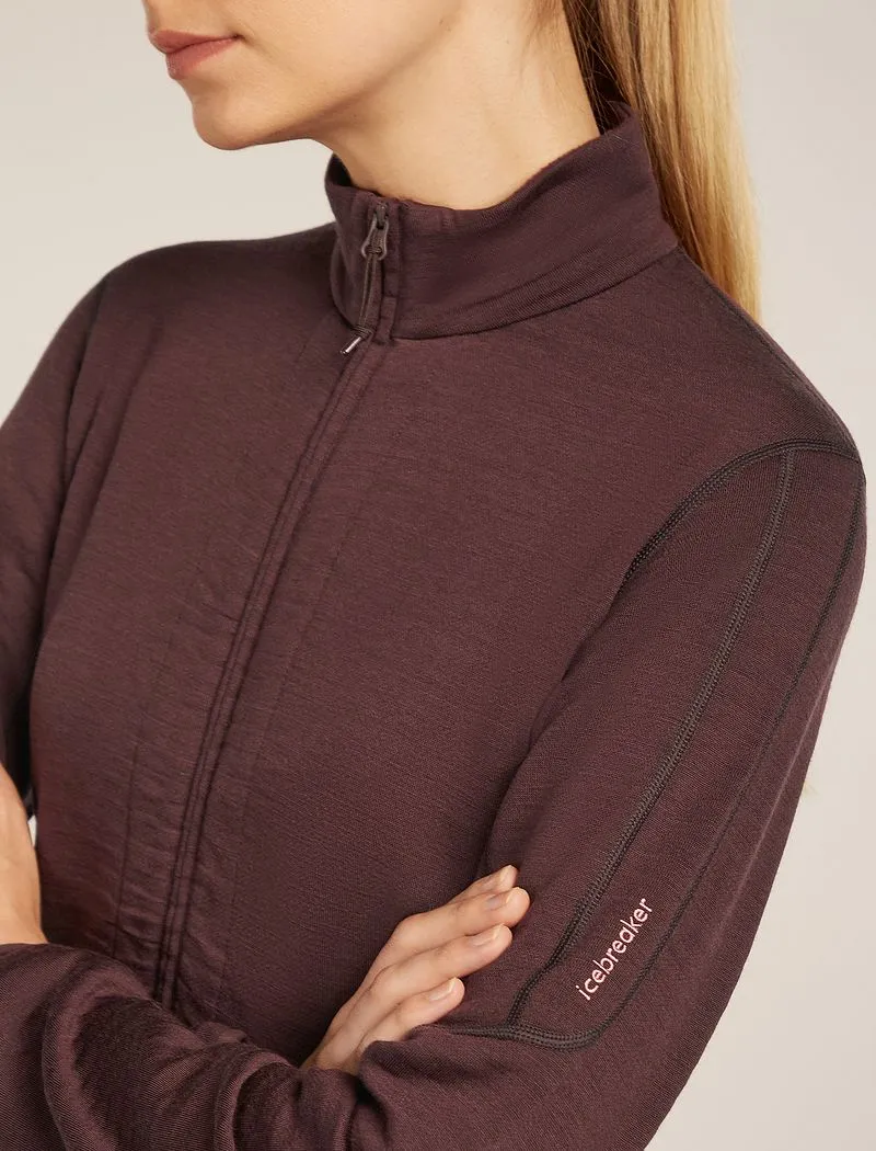 Icebreaker Merino 400 RealFleece™ Descender Long Sleeve Zip Jacket - Woman - Java - Size XL sold by Icebreaker product image thumbnail 5