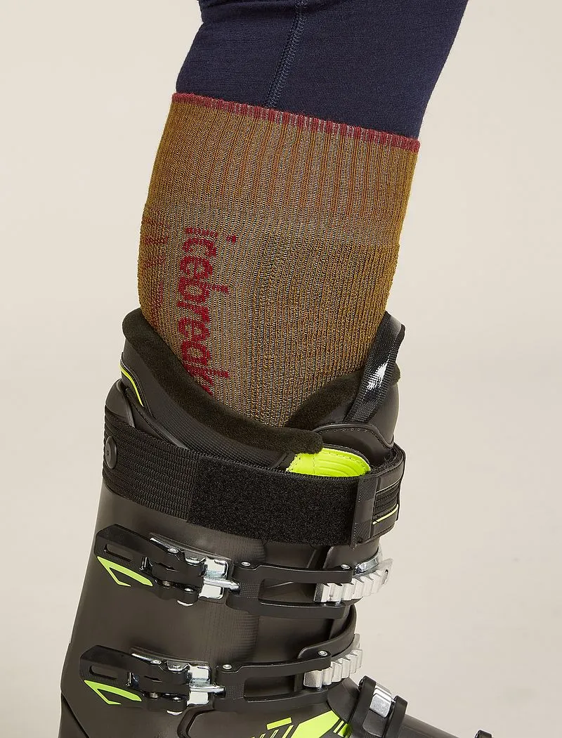 Icebreaker Merino Blend Ski+ Medium Over The Calf Mountain Contour Socks - Man - Algae - Size S sold by Icebreaker