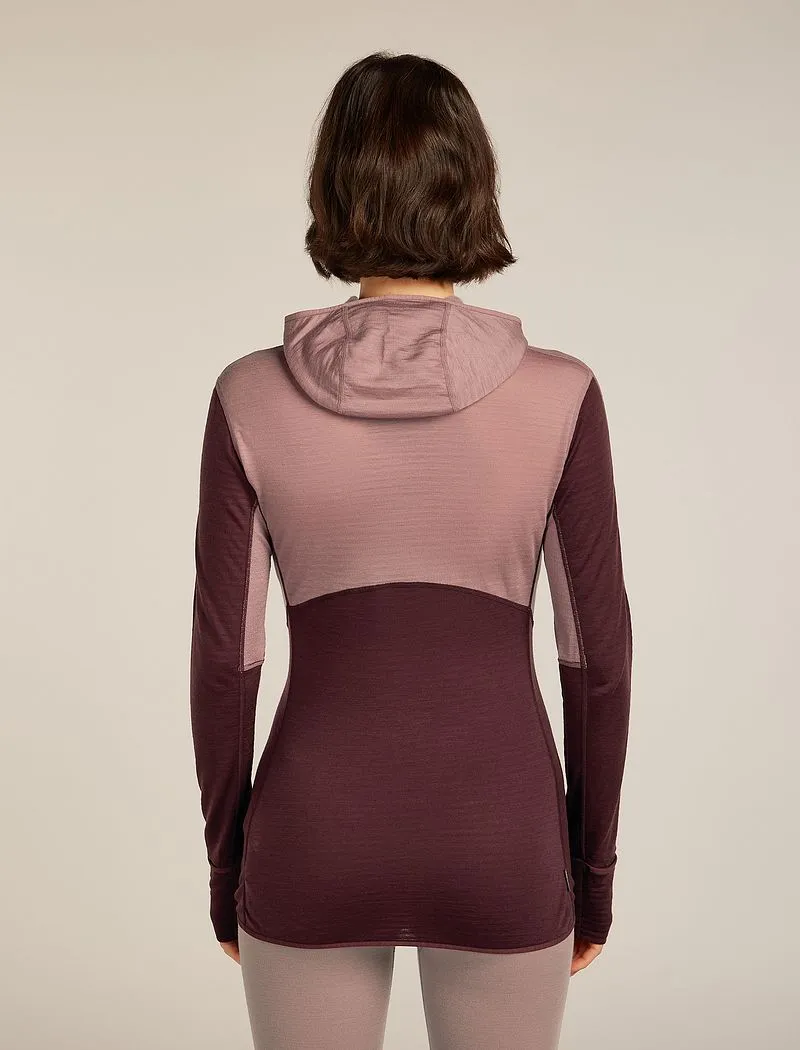 Icebreaker Merino Blend 200 Realfleece™ Descender Long Sleeve Zip Hoodie - Woman - Summit/java - Size XL sold by Icebreaker product image thumbnail 2