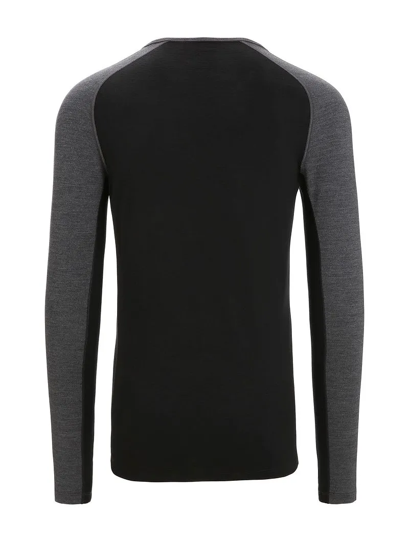 Icebreaker 260 ZoneKnit™ Long Sleeve Crew Thermal Top - Man - Jet Heather/black - Size M sold by Icebreaker product image thumbnail 2