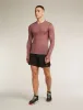 Icebreaker Merino Blend 75 Cool-Lite™ Featherlight™ Long Sleeve Crew Thermal Top - Man - Carob - Size XL sold by Icebreaker
