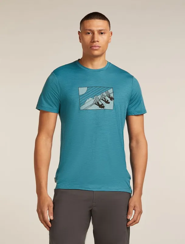 Icebreaker Merino 150 Tech Lite Short Sleeve T-Shirt In The Wild - Man - Topaz - Size S sold by Icebreaker