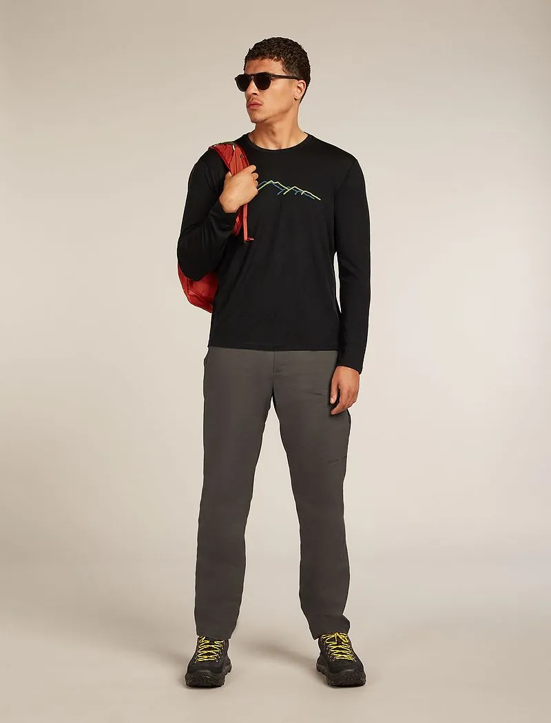 Icebreaker Merino 150 Tech Lite Long Sleeve T-Shirt Rainer Ridge - Man - Black - Size XL sold by Icebreaker product image thumbnail 4