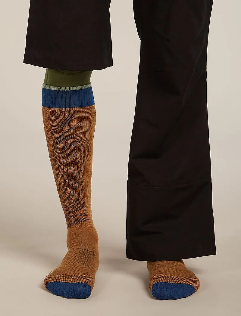 Icebreaker Merino Ski+ Light Over The Calf Socks Mountain Contour - Man - Trail/atlantis - Size S sold by Icebreaker product image thumbnail 4