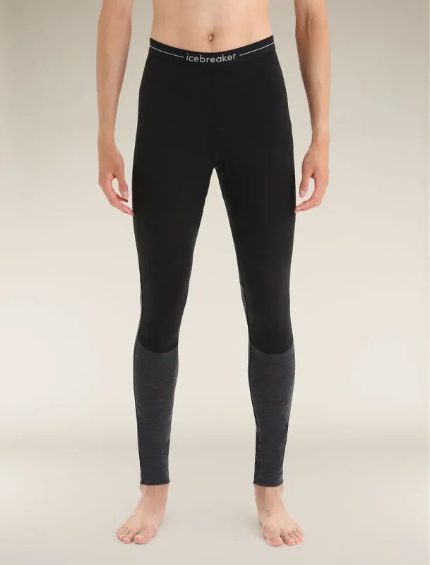 Icebreaker Merino Blend 125 ZoneKnit™ Thermal Leggings - Man - Black/jet Heather - Size S sold by Icebreaker
