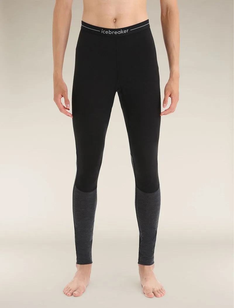 Icebreaker Merino Blend 125 ZoneKnit™ Thermal Leggings - Man - Black/jet Heather - Size S sold by Icebreaker