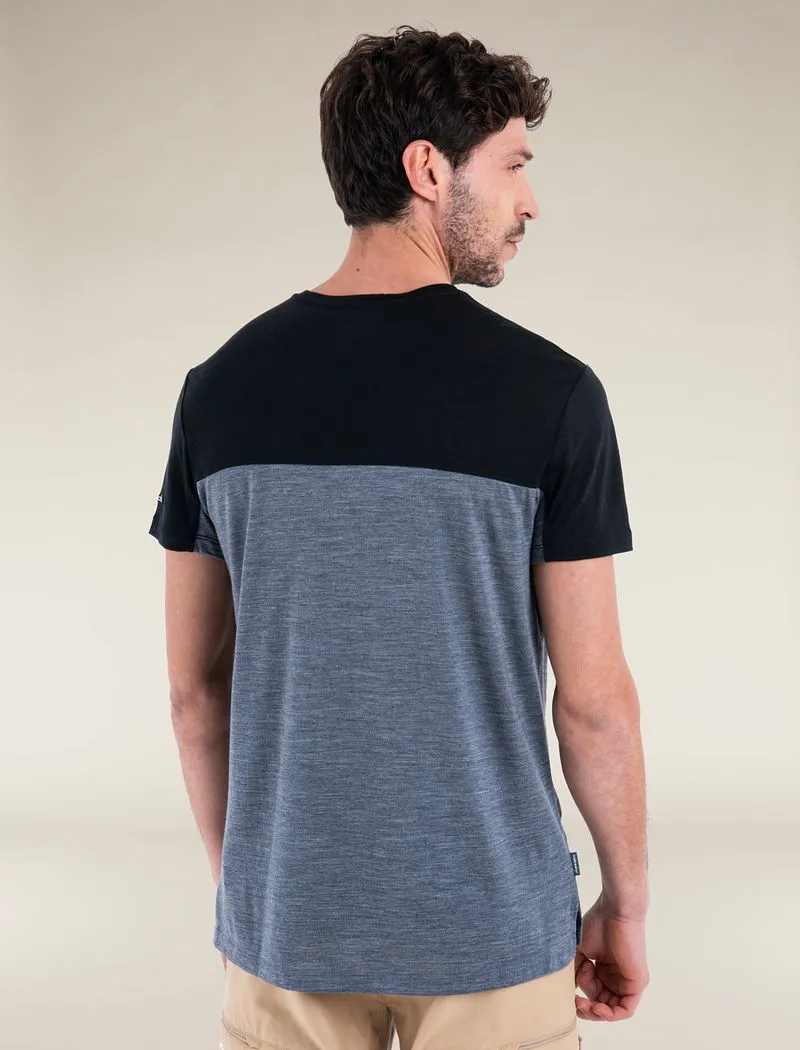 Icebreaker 125 Cool-Lite™ Merino Blend Sphere III T-Shirt Color Block - Man - Graphite Heather/black - Size XL sold by Icebreaker product image thumbnail 2