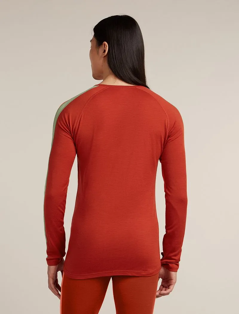 Icebreaker Merino 200 Oasis+ Long Sleeve Crew Thermal Top - Man - Agate/fervid - Size XXL sold by Icebreaker product image thumbnail 2