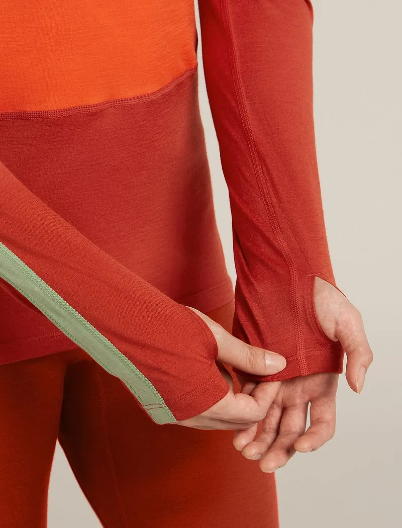 Icebreaker Merino 200 Oasis+ Long Sleeve Crew Thermal Top - Man - Agate/fervid - Size XXL sold by Icebreaker product image thumbnail 5