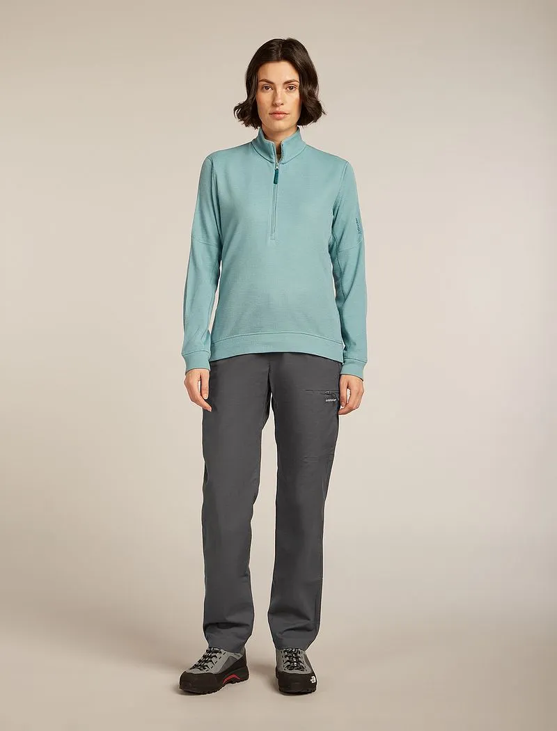 Icebreaker Merino 260 Waffle Knit Wander Long Sleeve Half Zip Top - Woman - Hydro - Size S sold by Icebreaker product image thumbnail 3