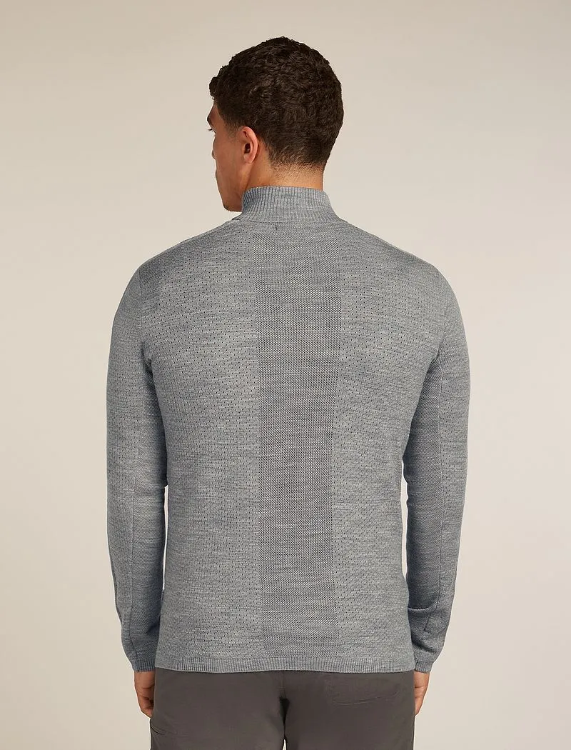 Merino icebreaker Anniversary Original Long Sleeve Half Zip Top - Man - Metro Hthr - Size XXL sold by Icebreaker product image thumbnail 2
