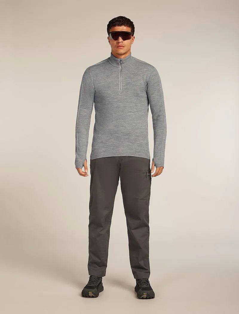 Merino icebreaker Anniversary Original Long Sleeve Half Zip Top - Man - Metro Hthr - Size XXL sold by Icebreaker product image thumbnail 4