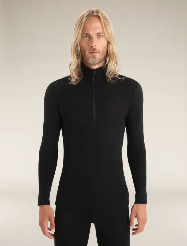 Icebreaker Merino 175 Everyday Long Sleeve Half Zip Thermal Top - Man - Black - Size XXL sold by Icebreaker