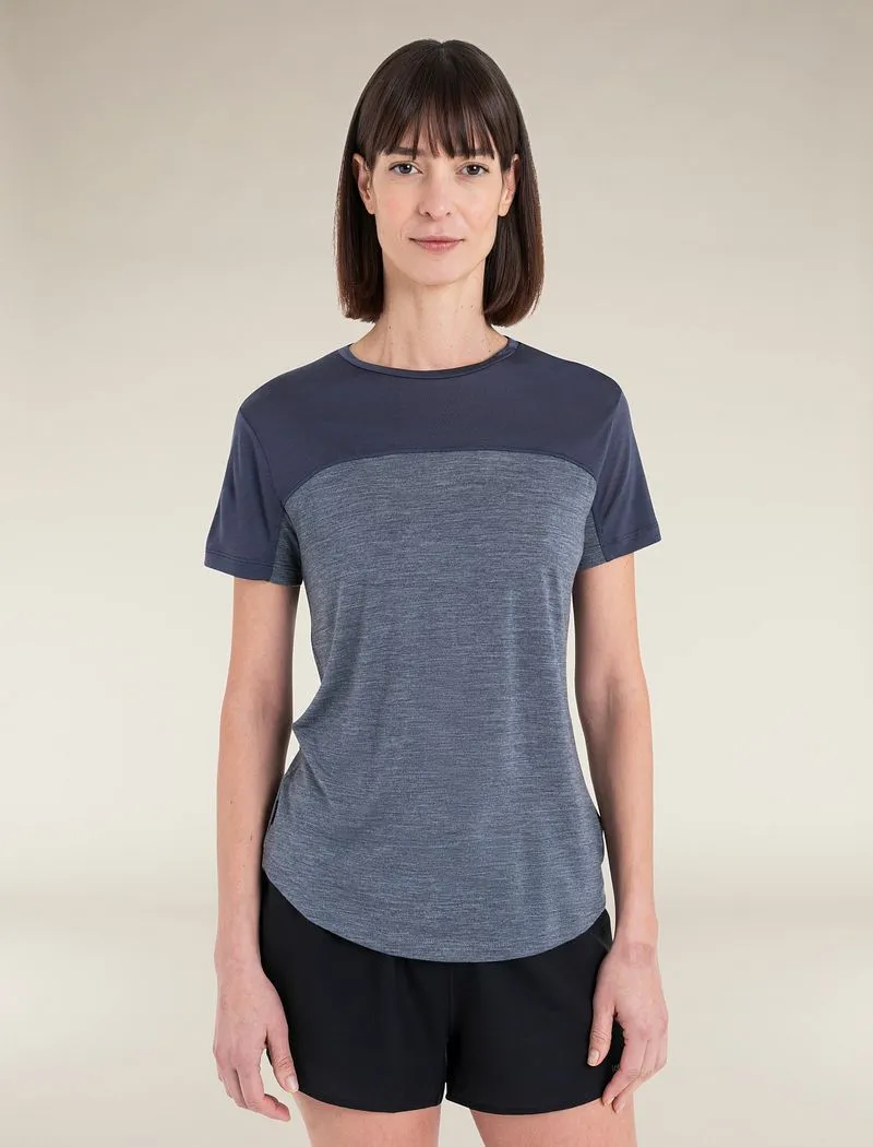 Icebreaker 125 Cool-Lite™ Merino Blend Sphere III T-Shirt Color Block - Woman - Graphite Heather/graphite - Size S sold by Icebreaker