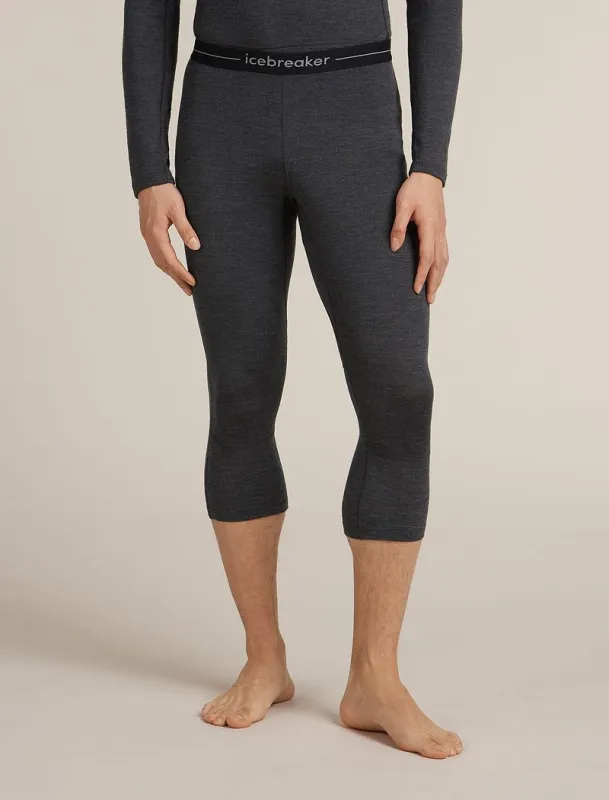 Icebreaker Merino 260 ZoneKnit™ 3/4 Thermal Leggings - Man - Jet Hthr - Size XXL sold by Icebreaker