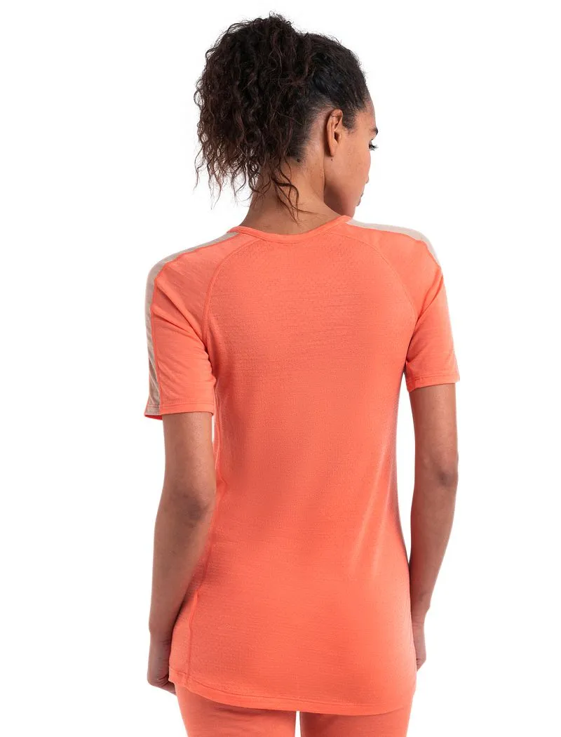 Icebreaker 125 ZoneKnit™ Short Sleeve Crew Thermal Top - Woman - Tang/praline - Size L sold by Icebreaker product image thumbnail 2