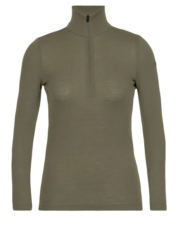 Icebreaker Merino 175 Everyday Long Sleeve Half Zip Thermal Top - Woman - Loden - Size M sold by Icebreaker