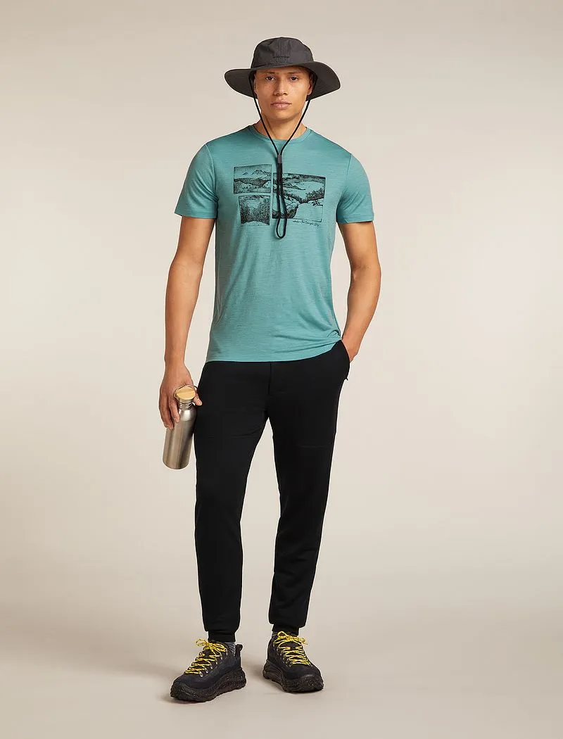 Icebreaker Merino 150 Tech Lite Short Sleeve T-Shirt The Climb - Man - Hydro - Size XL sold by Icebreaker product image thumbnail 4