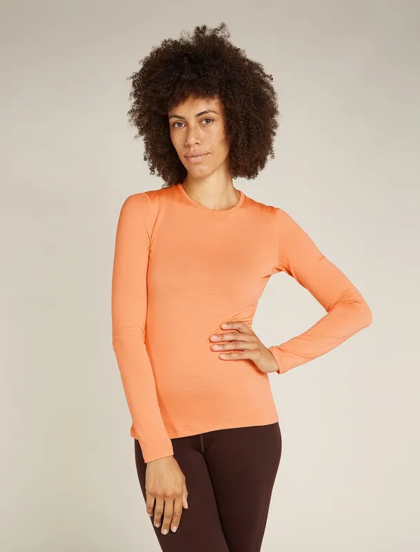 Icebreaker Merino 260 Tech Long Sleeve Crew Thermal Top - Woman - Feldspar - Size L sold by Icebreaker