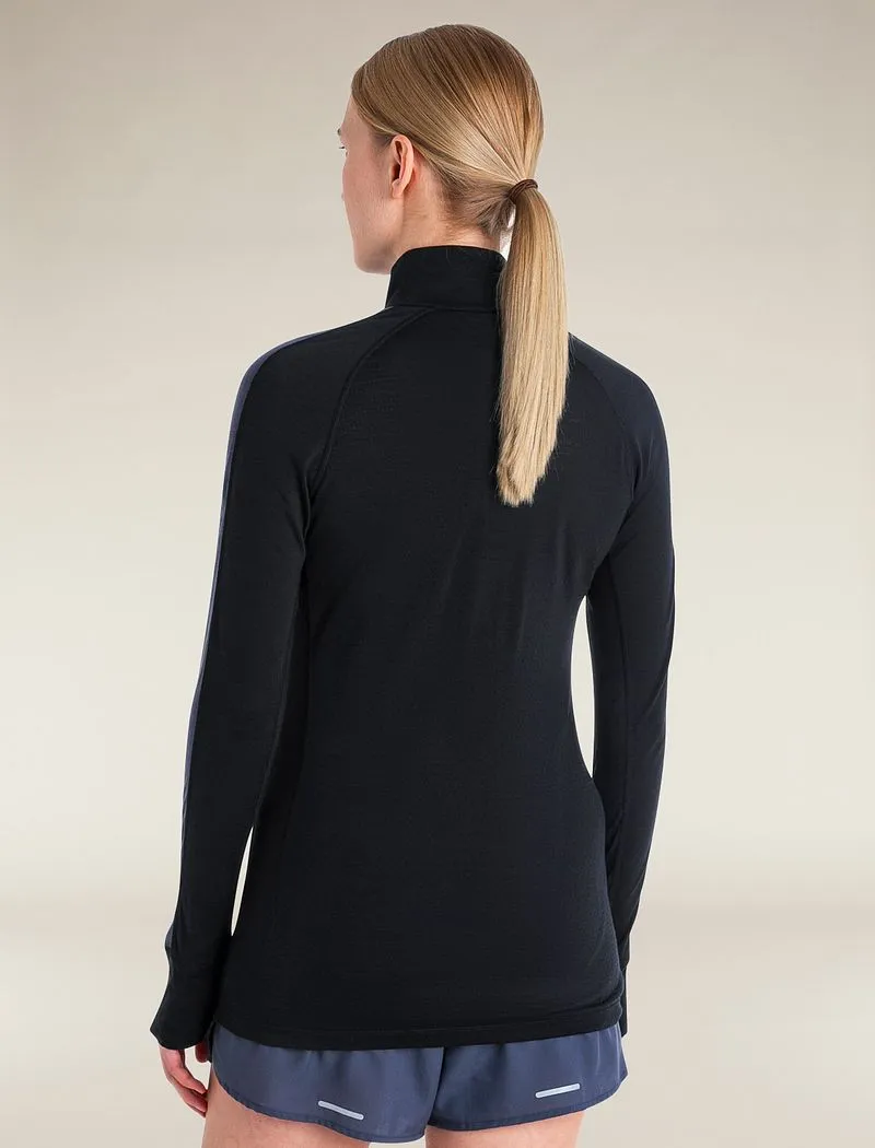 Icebreaker Merino Blend 125 ZoneKnit™ Long Sleeve Half Zip Thermal Top - Woman - Black/graphite - Size S sold by Icebreaker product image thumbnail 2
