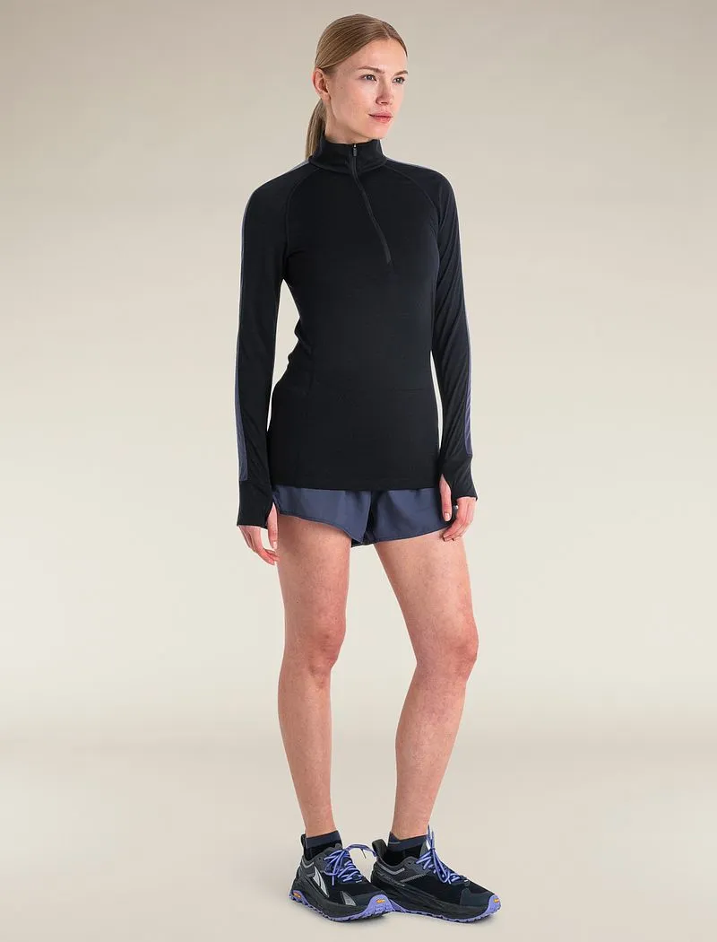 Icebreaker Merino Blend 125 ZoneKnit™ Long Sleeve Half Zip Thermal Top - Woman - Black/graphite - Size S sold by Icebreaker product image thumbnail 3