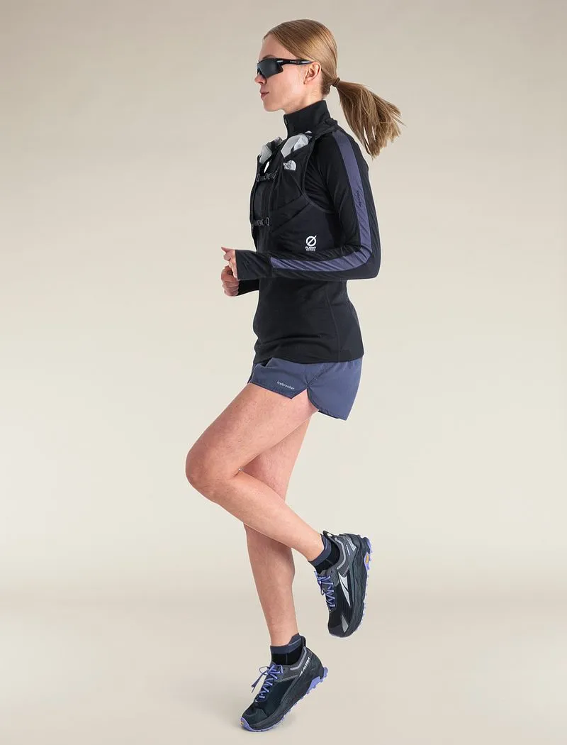 Icebreaker Merino Blend 125 ZoneKnit™ Long Sleeve Half Zip Thermal Top - Woman - Black/graphite - Size S sold by Icebreaker product image thumbnail 4