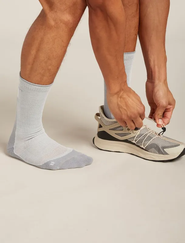 Icebreaker Merino Hike+ Light Crew Socks - Man - Ether/alloy - Size S sold by Icebreaker