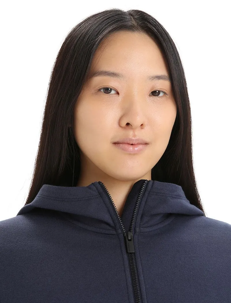 Icebreaker Central Classic Long Sleeve Zip Hoodie - Woman - Midnight Navy - Size XS sold by Icebreaker product image thumbnail 4