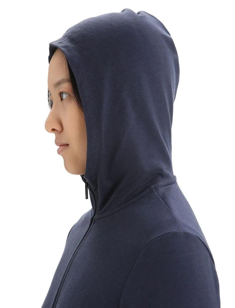 Icebreaker Central Classic Long Sleeve Zip Hoodie - Woman - Midnight Navy - Size XS sold by Icebreaker product image thumbnail 5