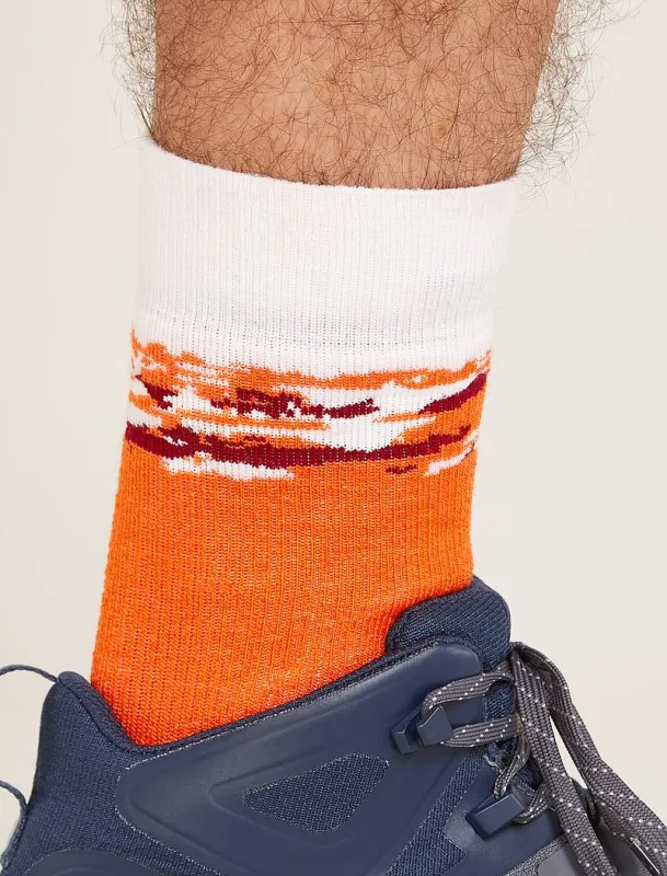 Icebreaker Merino Hike+ Medium Crew Socks Sedimentary - Man - Blaze/port - Size S sold by Icebreaker