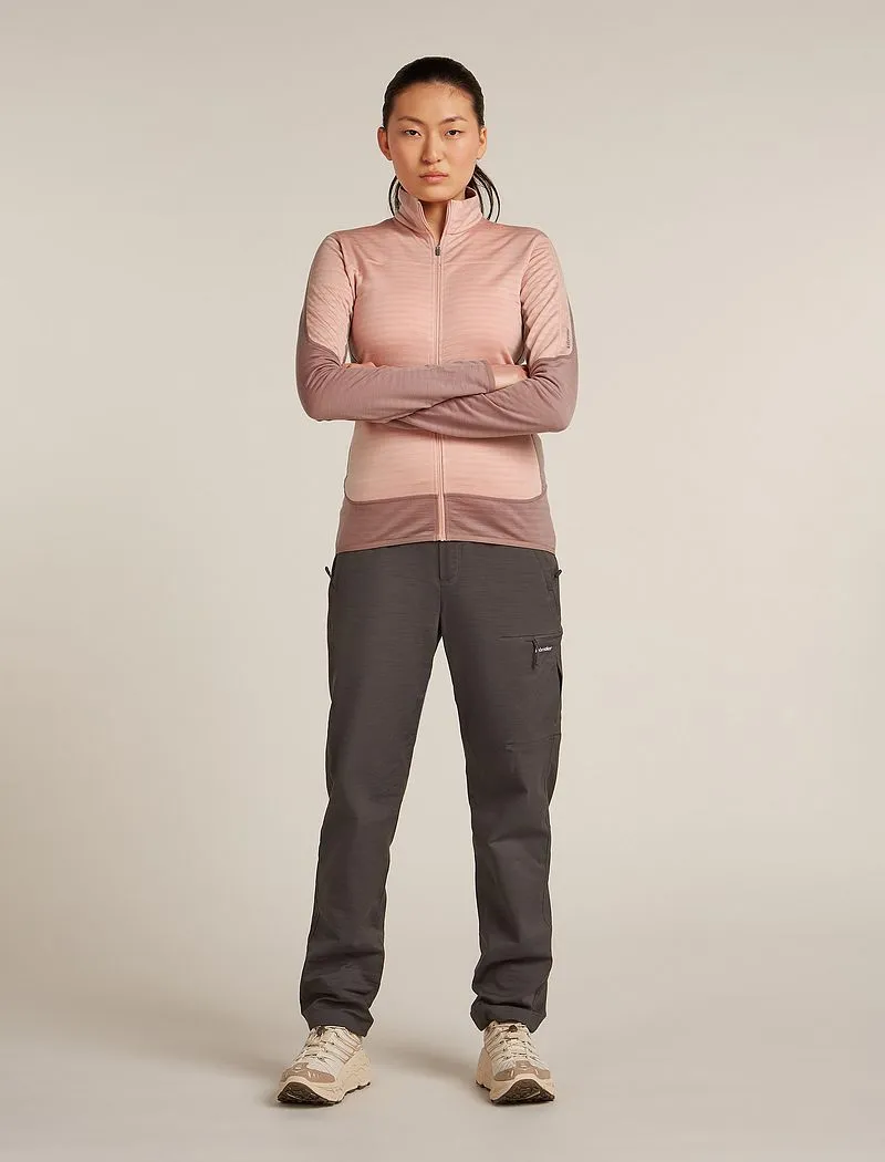 Icebreaker Merino Blend 300 RealFleece™ Descender Long Sleeve Zip Jacket - Woman - Summit/blush - Size XL sold by Icebreaker product image thumbnail 3