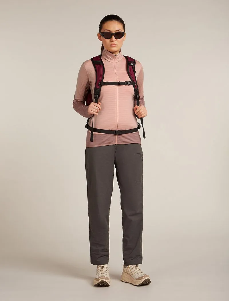 Icebreaker Merino Blend 300 RealFleece™ Descender Long Sleeve Zip Jacket - Woman - Summit/blush - Size XL sold by Icebreaker product image thumbnail 4