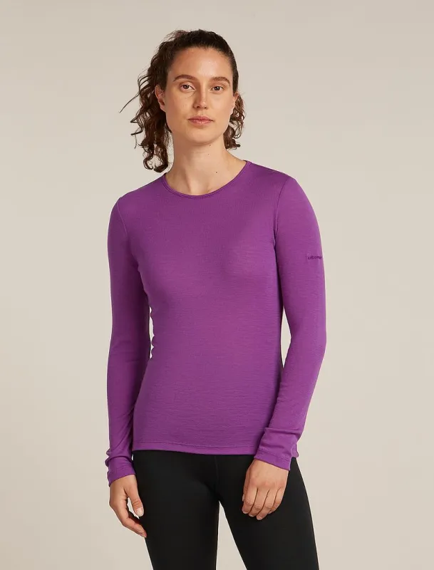 Icebreaker Merino 175 Everyday Long Sleeve Crew Thermal Top - Woman - Passion - Size M sold by Icebreaker