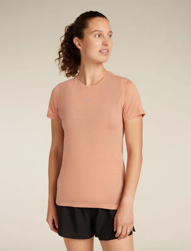Icebreaker Merino Blend 125 Cool-Lite™ Speed Short Sleeve T-Shirt - Woman - Desert Sand - Size XS sold by Icebreaker