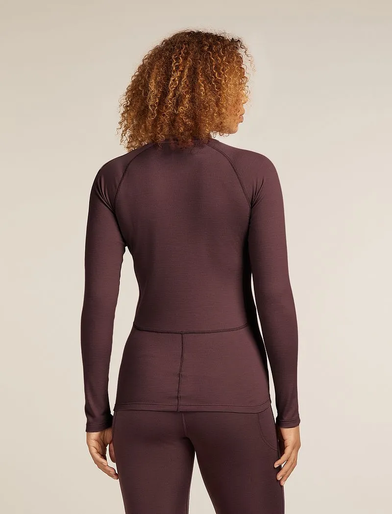 Icebreaker 300 MerinoFine™ Polar Long Sleeve Half Zip Thermal Top - Woman - Java - Size L sold by Icebreaker product image thumbnail 2